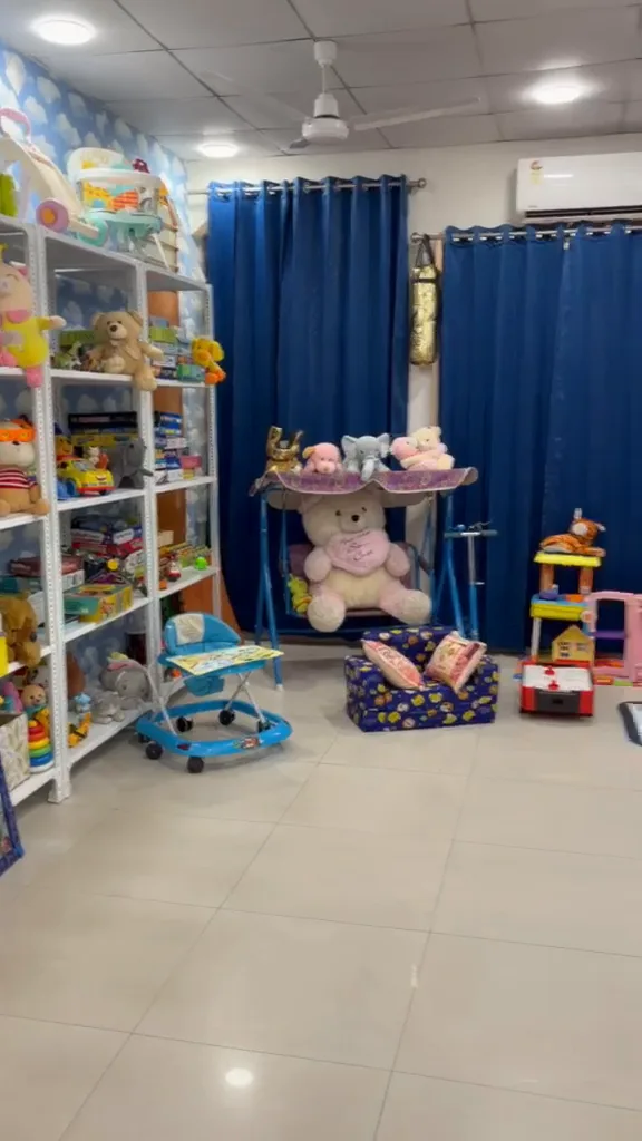 The swing and play kitchen corner